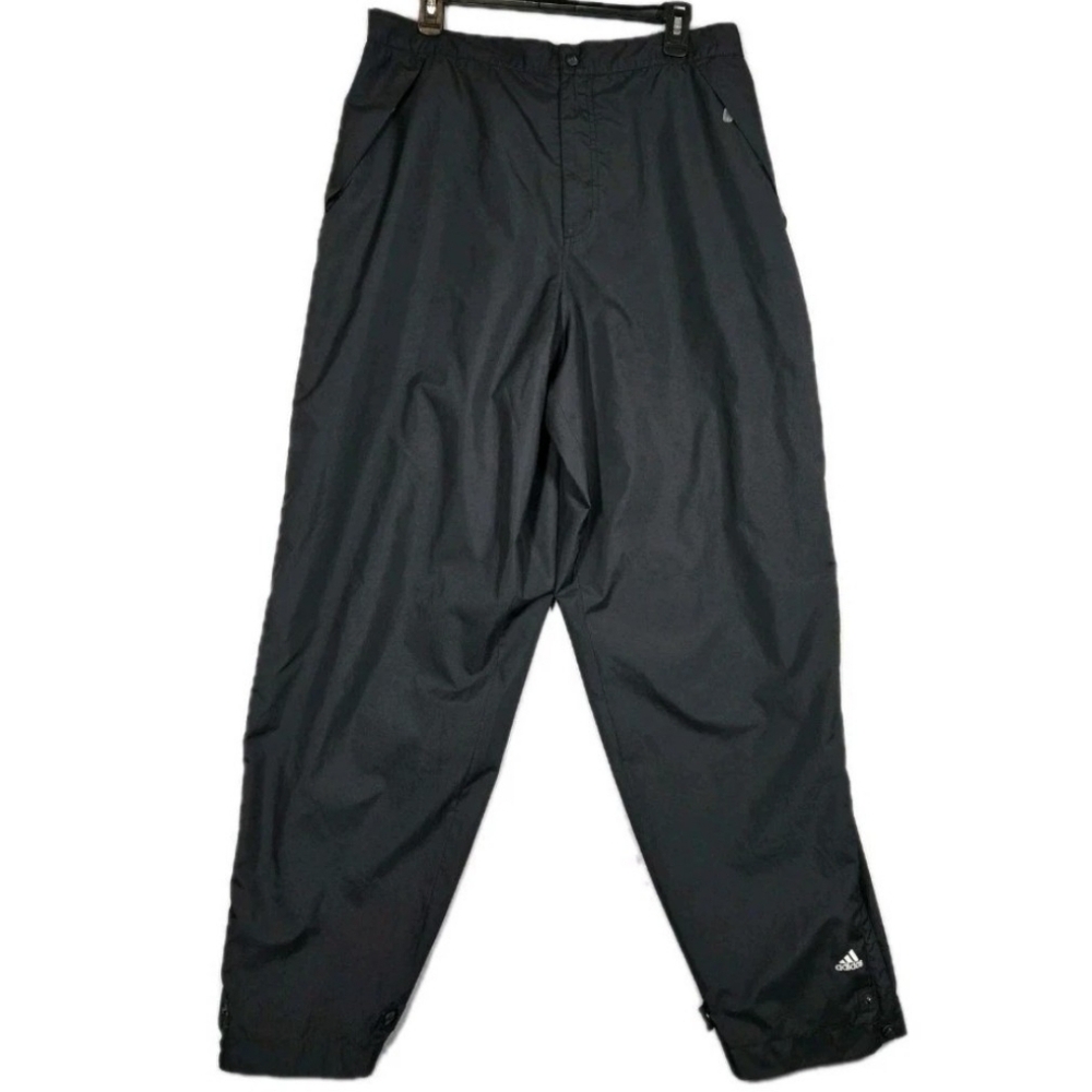 Vintage Adidas ClimaShell Storm Tear Away Track Pants Men's XL Zip Sides Black